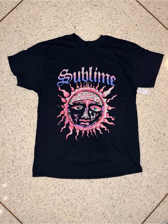 Sublime Other - Sublime Black Short-Sleeve Graphic Tee with Pink & Purple Sun